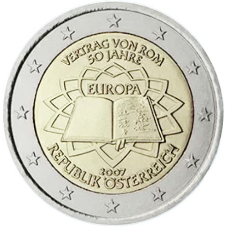 Autriche 2007 Traité de Rome - 2 euro commémorative - Rouleau de 25 pièces