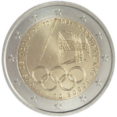 Portugal 2021 - 2 euro commémorative JO - Rouleau de 25 pièces