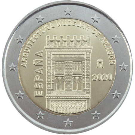 Espagne 2020 - 2 euro commémorative Aragon - Rouleau de 25 pièces