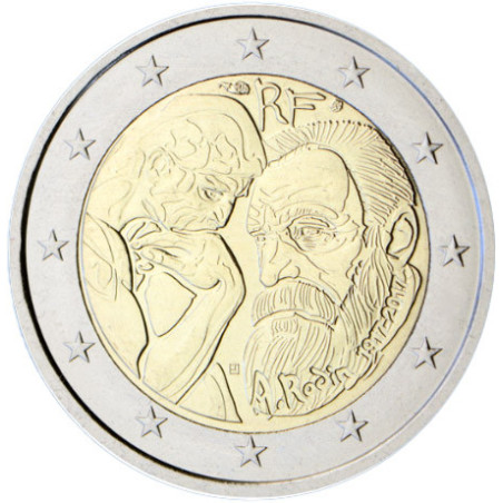 France 2017 - 2 euro commémorative Rodin - Rouleau de 25 pièces