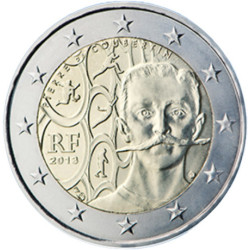 France 2013 - 2 euro commémorative Coubertin - Rouleau de 25 pièces
