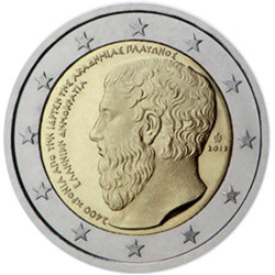 Grèce 2013 - 2 euro commémorative 'Platon' - Rouleau de 25 pièces
