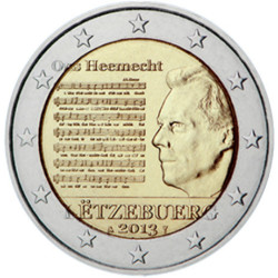 Luxembourg 2013 - 2 euro commémorative Hymne National - Rouleau de 25 pièces