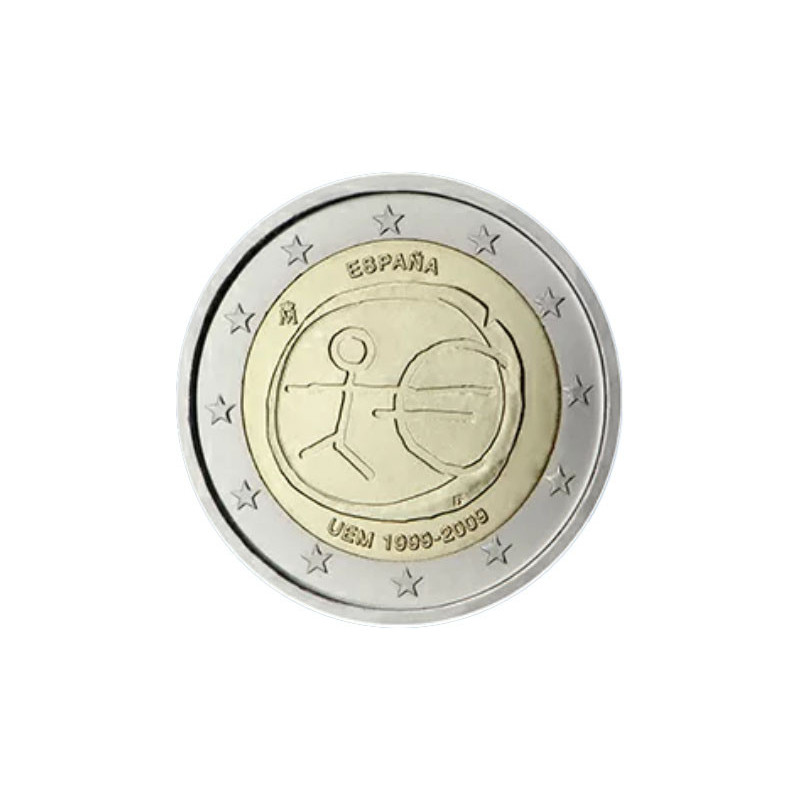 Espagne 2009 - 2 euro commémorative 10 ans de la zone euro - Rouleau de 25 pièces