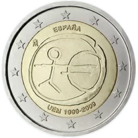 Espagne 2009 - 2 euro commémorative 10 ans de la zone euro - Rouleau de 25 pièces