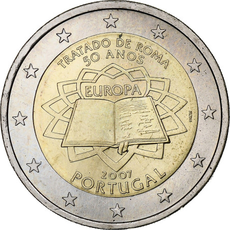 Portugal 2007 Traité de Rome - 2 euro commémorative - Rouleau de 25 pièces