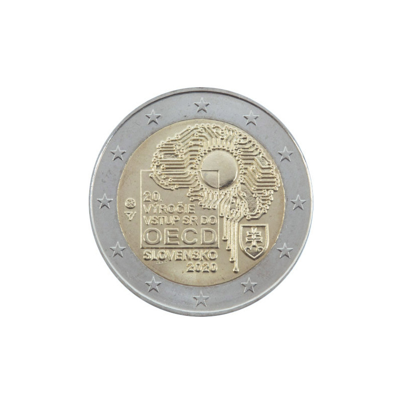 Slovaquie 2020 - 2 euro commémorative OCDE - Rouleau de 25 pièces