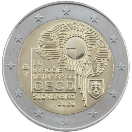 Slovaquie 2020 - 2 euro commémorative OCDE - Rouleau de 25 pièces