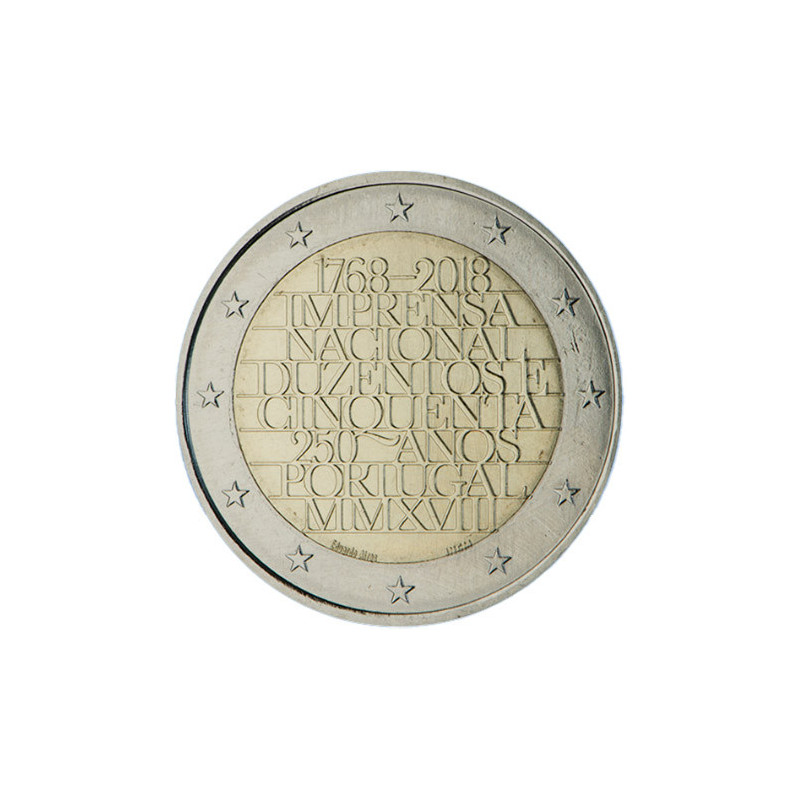 Portugal 2018 - 2 euro commémorative Imprimerie - Rouleau de 25 pièces