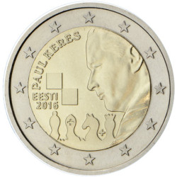 Estonie 2016 - 2 euro commémorative Paul KERES - Rouleau de 25 pièces