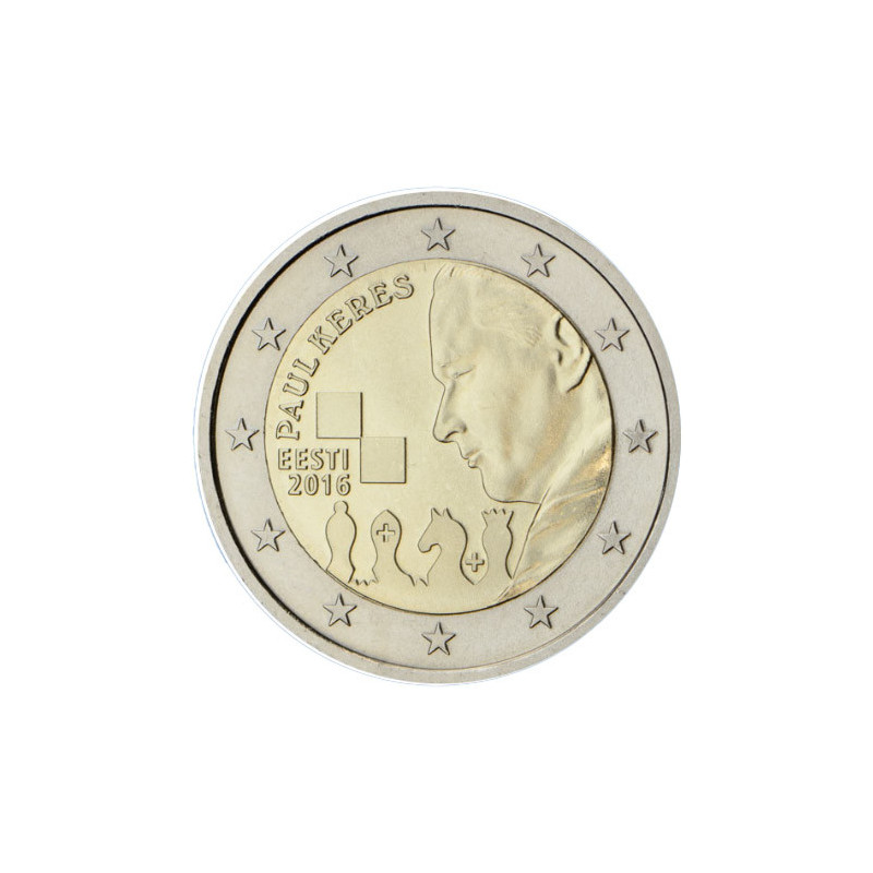 Estonie 2016 - 2 euro commémorative Paul KERES - Rouleau de 25 pièces