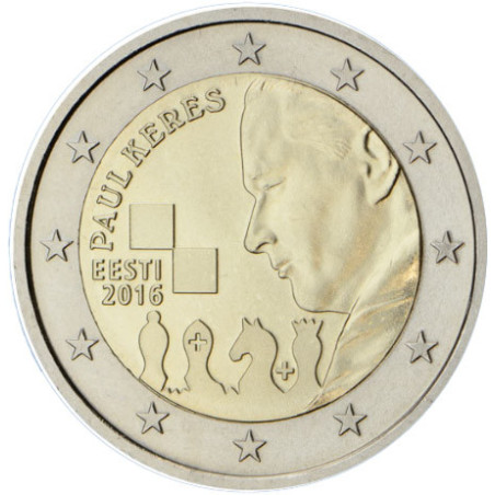 Estonie 2016 - 2 euro commémorative Paul KERES - Rouleau de 25 pièces