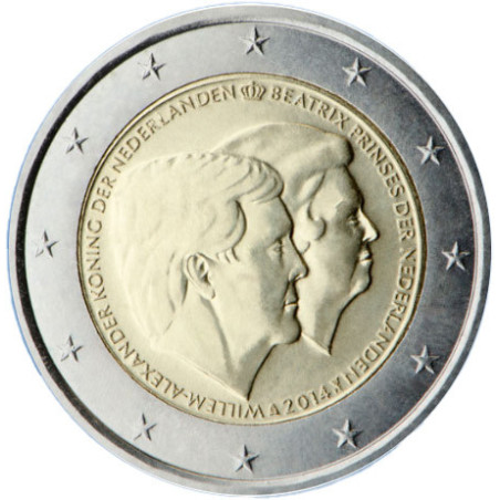 Pays-Bas 2014 - 2 euro commémorative Double portrait - Rouleau de 25 pièces