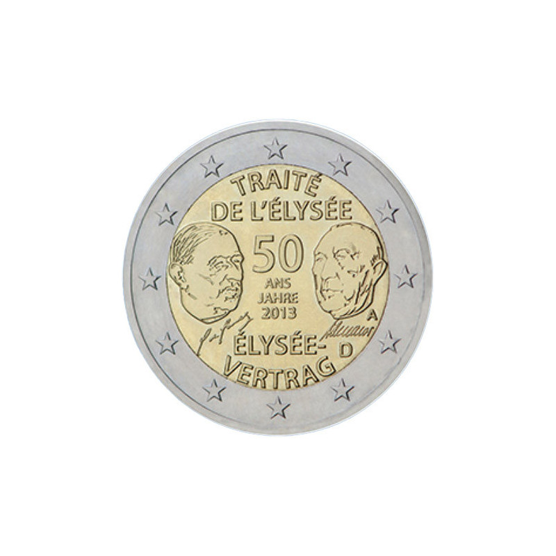 Allemagne 2013 - 2 euro commémorative Traité de l'Elysée - Rouleau de 25 pièces