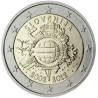 Slovénie 2012 -  2 euro commémorative 10 ans de l'euro - Rouleau de 25 pièces