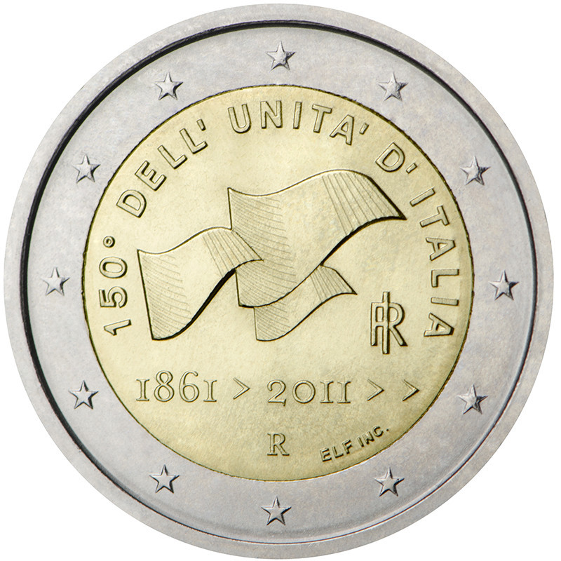 Italie 2011 - 2 euro commémorative - Rouleau de 25 pièces