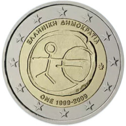 Grèce 2009 -  2 euro commémorative 10 ans de la zone euro - Rouleau de 25 pièces