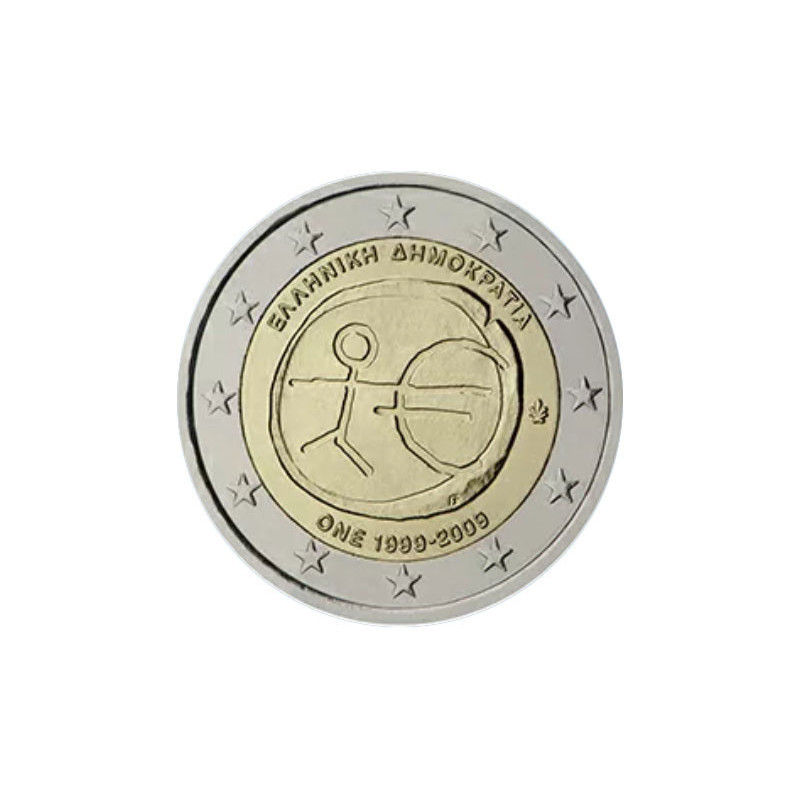 Grèce 2009 -  2 euro commémorative 10 ans de la zone euro - Rouleau de 25 pièces