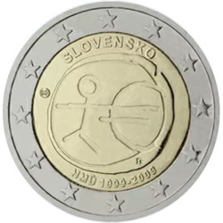 Slovaquie 2009 - 2 euro commémorative 10 ans de la zone euro - Rouleau de 25 pièces