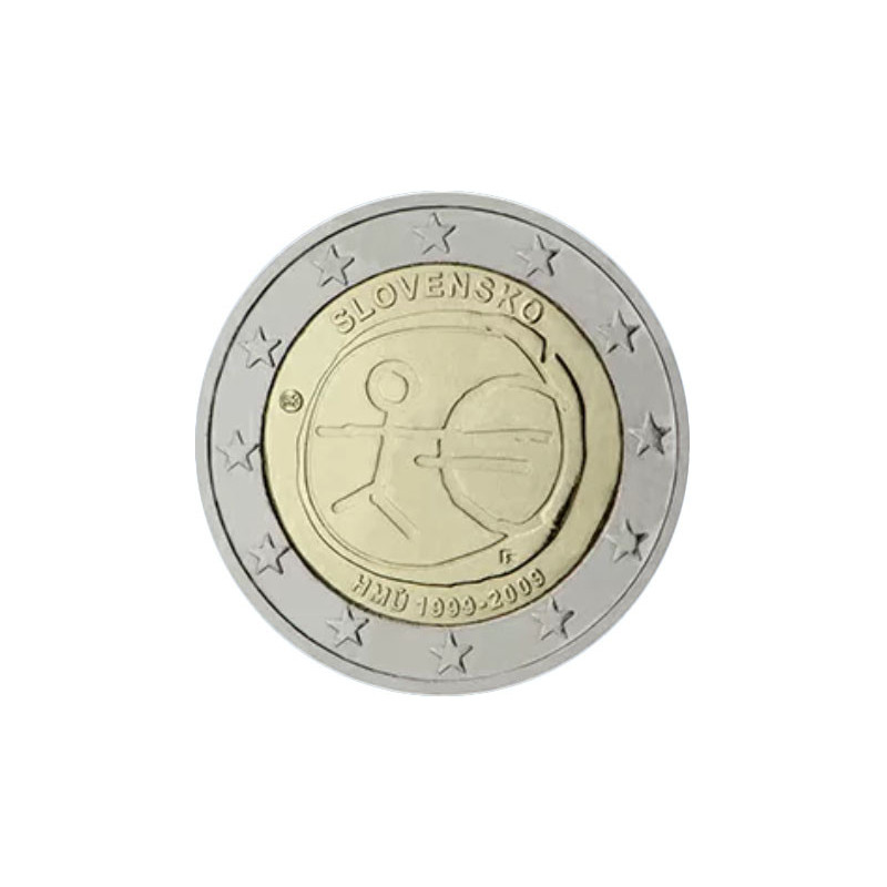 Slovaquie 2009 - 2 euro commémorative 10 ans de la zone euro - Rouleau de 25 pièces