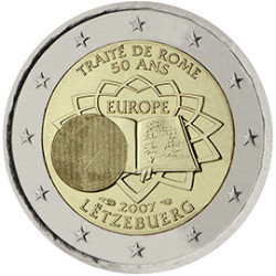 Luxembourg 2007 Traité de Rome - 2 euro commémorative - Rouleau de 25 pièces