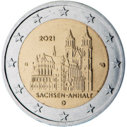 Allemagne 2021 - 2 euro commémorative Magdebourg - Rouleau de 25 pièces