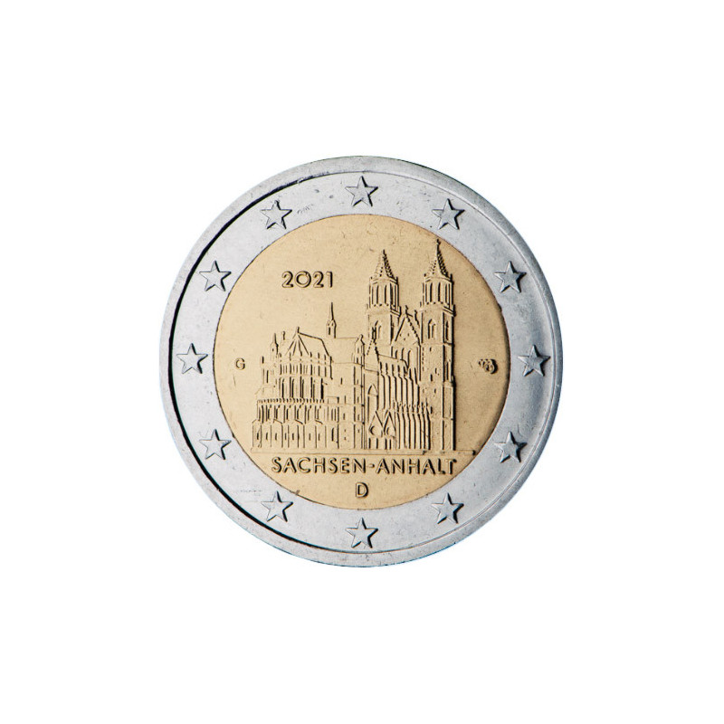 Allemagne 2021 - 2 euro commémorative Magdebourg - Rouleau de 25 pièces