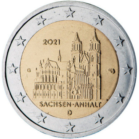 Allemagne 2021 - 2 euro commémorative Magdebourg - Rouleau de 25 pièces