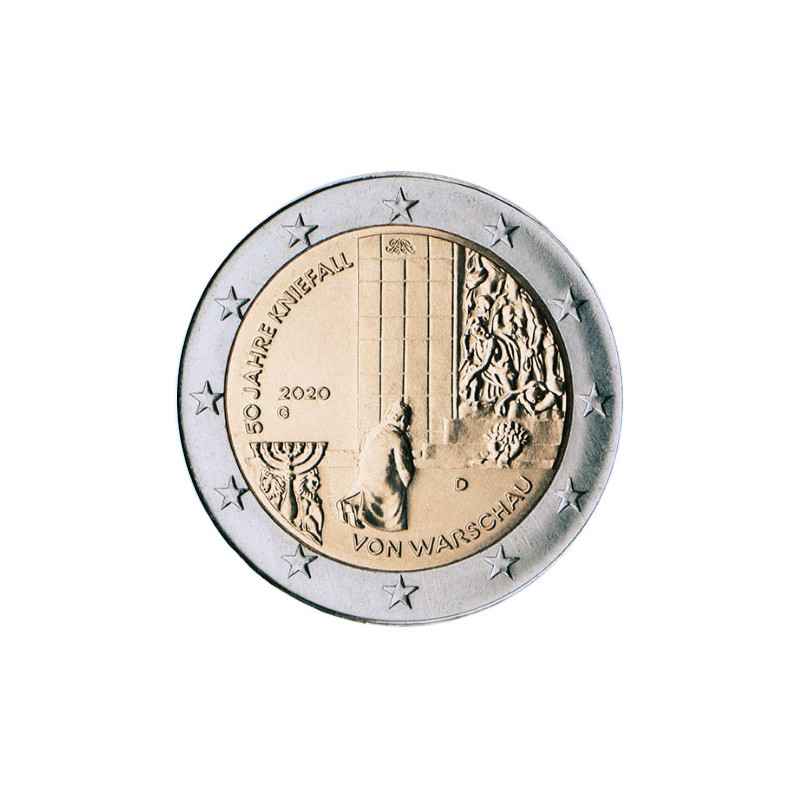 Allemagne 2020 - 2 euro commémorative Génuflexion - Rouleau de 25 pièces