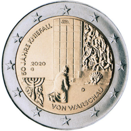Allemagne 2020 - 2 euro commémorative Génuflexion - Rouleau de 25 pièces
