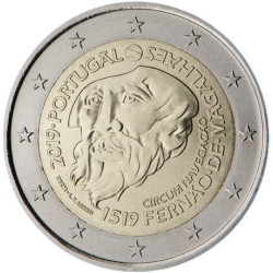 Portugal 2019 - 2 euro commémorative Magellan - Rouleau de 25 pièces