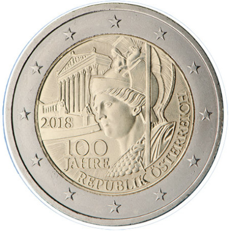 Autriche 2018 - 2 euro commémorative 100 ans - Rouleau de 25 pièces