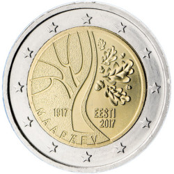 Estonie 2017 - 2 euro commémorative Indépendance - Rouleau de 25 pièces