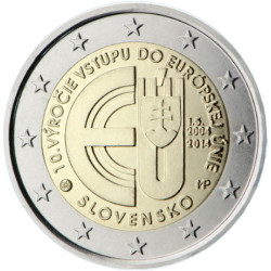 Slovaquie 2014 - 2 euro commémorative Union Européenne - Rouleau de 25 pièces