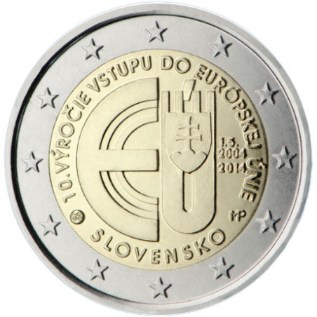 Slovaquie 2014 - 2 euro commémorative Union Européenne - Rouleau de 25 pièces