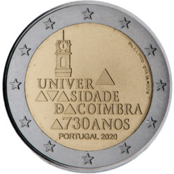 Portugal 2020 - 2 euro commémorative Coimbra - Rouleau de 25 pièces