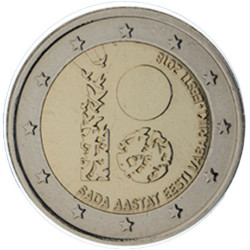 Estonie 2018 - 2 euro commémorative 100 ans - Rouleau de 25 pièces