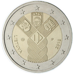 Lituanie 2018 - 2 euro commémorative Etats Baltes - Rouleau de 25 pièces