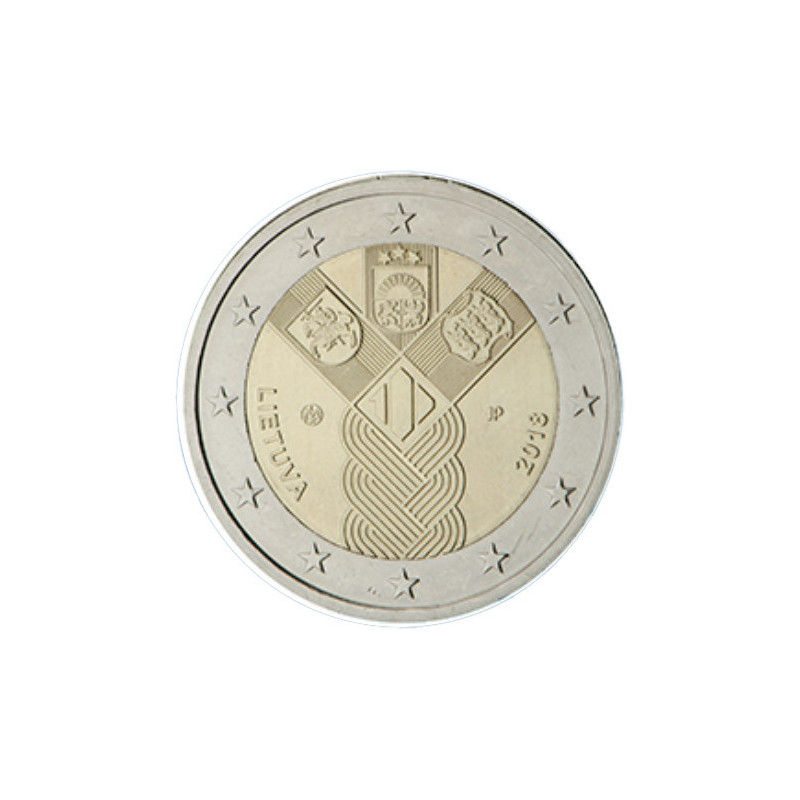 Lituanie 2018 - 2 euro commémorative Etats Baltes - Rouleau de 25 pièces