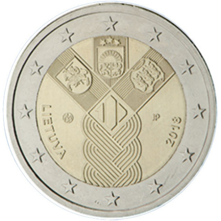 Lituanie 2018 - 2 euro commémorative Etats Baltes - Rouleau de 25 pièces