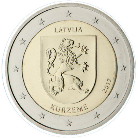 Lettonie 2017 - 2 euro commémorative Kurzeme - Rouleau de 25 pièces