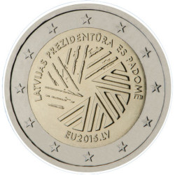 Lettonie 2015 - 2 euro commémorative Présidence - Rouleau de 25 pièces