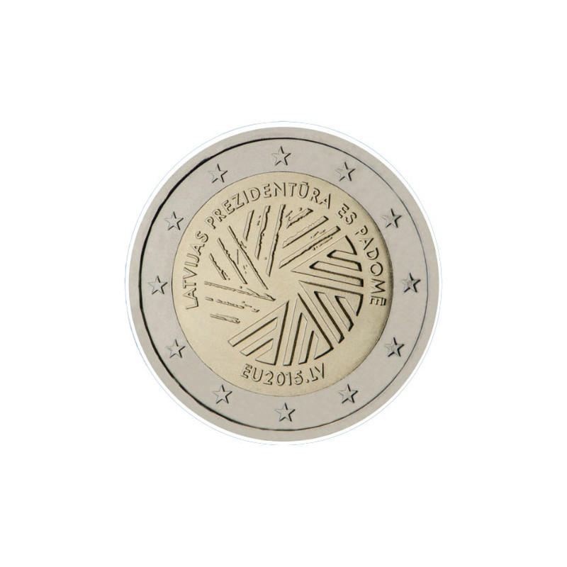 Lettonie 2015 - 2 euro commémorative Présidence - Rouleau de 25 pièces