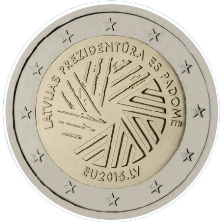 Lettonie 2015 - 2 euro commémorative Présidence - Rouleau de 25 pièces