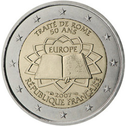 France 2007 Traité de Rome - 2 euro commémorative - Rouleau de 25 pièces