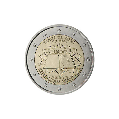 France 2007 Traité de Rome - 2 euro commémorative - Rouleau de 25 pièces