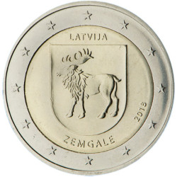 Lettonie 2018 - 2 euro commémorative Zemgale - Rouleau de 25 pièces