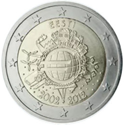 Estonie 2012 - 2 euro commémorative 10 ans de l'euro - Rouleau de 25 pièces