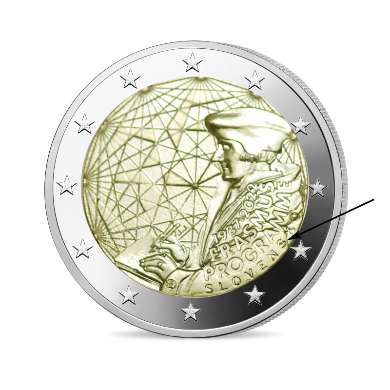 Slovaquie 2022 - 2 euro commémorative Erasmus - Rouleau de 25 pièces