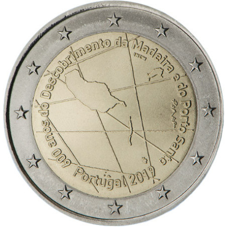 Portugal 2019 - 2 euro commémorative Madère - Rouleau de 25 pièces